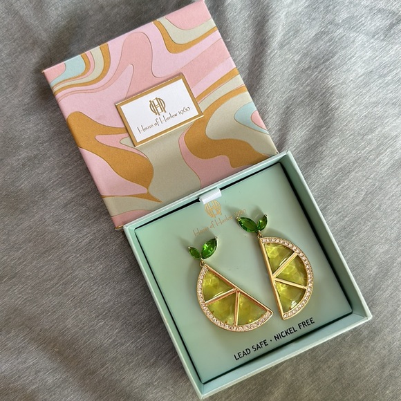 House of Harlow lemon earrings - Picture 2 of 5